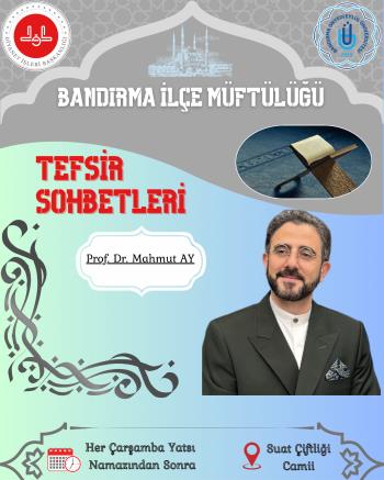 PROF. DR. MAHMUT AY TEFSİR DERSLERİNE BAŞLADI